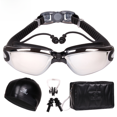 thumbnail image 1 of Gafas de natación Juego de cuatro piezas Tapón para los oídos de una pieza Gafas de natación Miopía Impermeable Antivaho Gorro de natación para adultos, 1 of 4