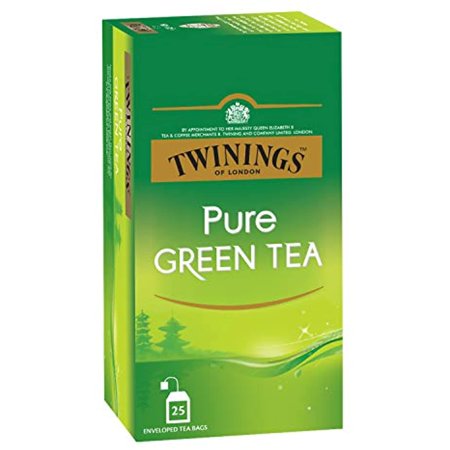 Twinings Pure Green Tea, 25 Teabags, Green Tea, Perfectly Balanced & Refreshing