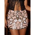 thumbnail image 5 of LMLYSoH Women's Summer Sequined Mini Skirt Casual Stylish Sparkly A Line Mid Rise Short Skirt, 5 of 9