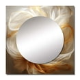thumbnail image 2 of Designart "Flowing Contentment Silken Soft Tangerine Undulations" Abstract Shapes Square Mirror For Wall Decor - Large Orange Square Printed Wall Mirror Art - Wall Mounted Mirror, 2 of 5