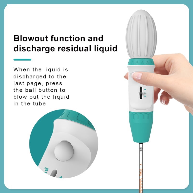 Pipette Large Volume Manual Pipette Pump Laboratory Micropipette Chemical Lab Equipment 0.1-100ml ,Precision & Accuracy