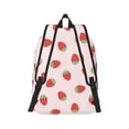 thumbnail image 3 of Balery Strawberry Vintage Canvas Backpack for Men and Women - Large Capacity, Durable Travel Laptop Bag for School, Work, Hiking, and Outdoor Activities, 3 of 7