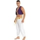 thumbnail image 3 of Disfraz de Halloween para hombre mítico príncipe Aladin carnaval Cosplay traje de fiesta chaleco con adorno de lentejuelas con pantalones con cinturón, 3 of 3