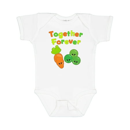

Inktastic Together Forever- Peas and Carrots Gift Baby Boy or Baby Girl Bodysuit