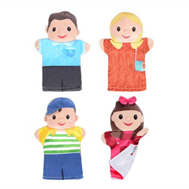 8 Sides 4 Double-Sided Puppet Family of Community Helpers 4 Puppets