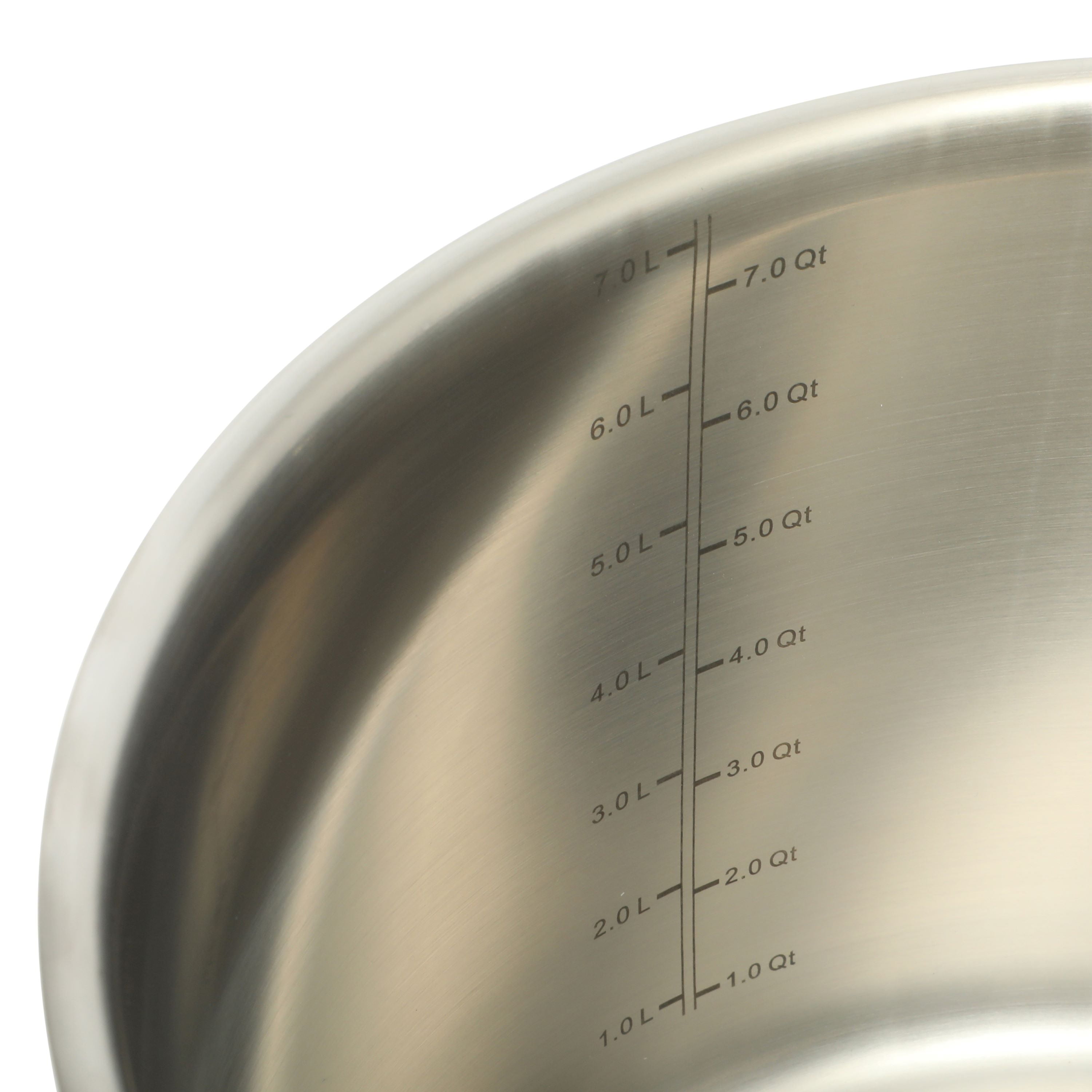Martha Stewart Midvale Stainless Steel 8 quart Stock Pot with Gold Handle