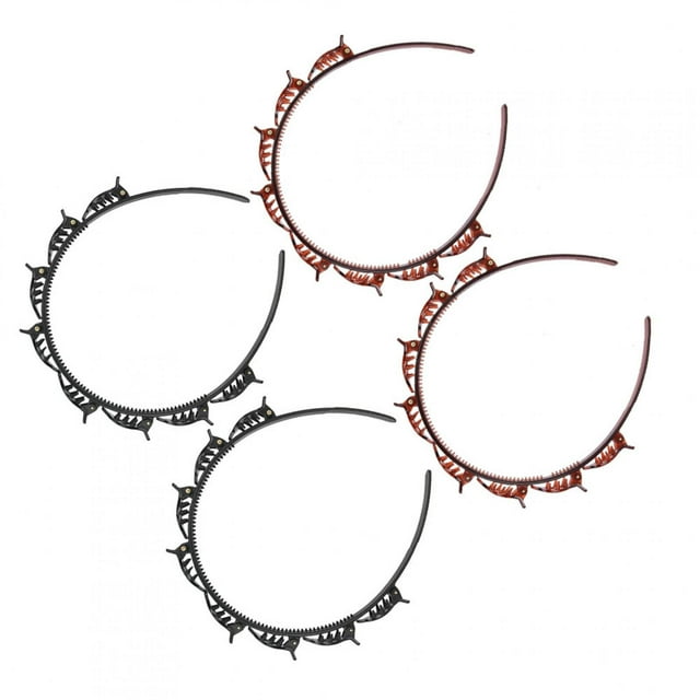 Diadema Unisex Banda Para El Cabello De Doble Capa Banda Para El Cabello Con Estilo 4 Piezas Herramienta De Belleza Para El Cabello Accesorios Para El Cabello Ccdes Oro