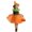 A142 Orange, variant on Glisme Big Girls Dress Star Print Sleeveless Crew Neck With Cute Witch Hat And Candy Pack Halloween Pumpkin Girls Dresses