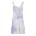 thumbnail image 4 of Ruyang Tie-dyed Dresses for Teen Girls Loose Ruffle A Line Sleeveless Sundress Summer Lightweight Casual Vacation Midi Dresses, 4 of 4