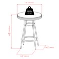 Winsome Wood Summit 30" Pub Table With Metal Legs - Black Top, 40.5" High Bar Table