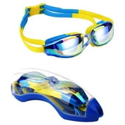 Heldig Swim Goggles for Kids, Anti-Fog Anti-UV Youth Swim Glasses Leak Proof