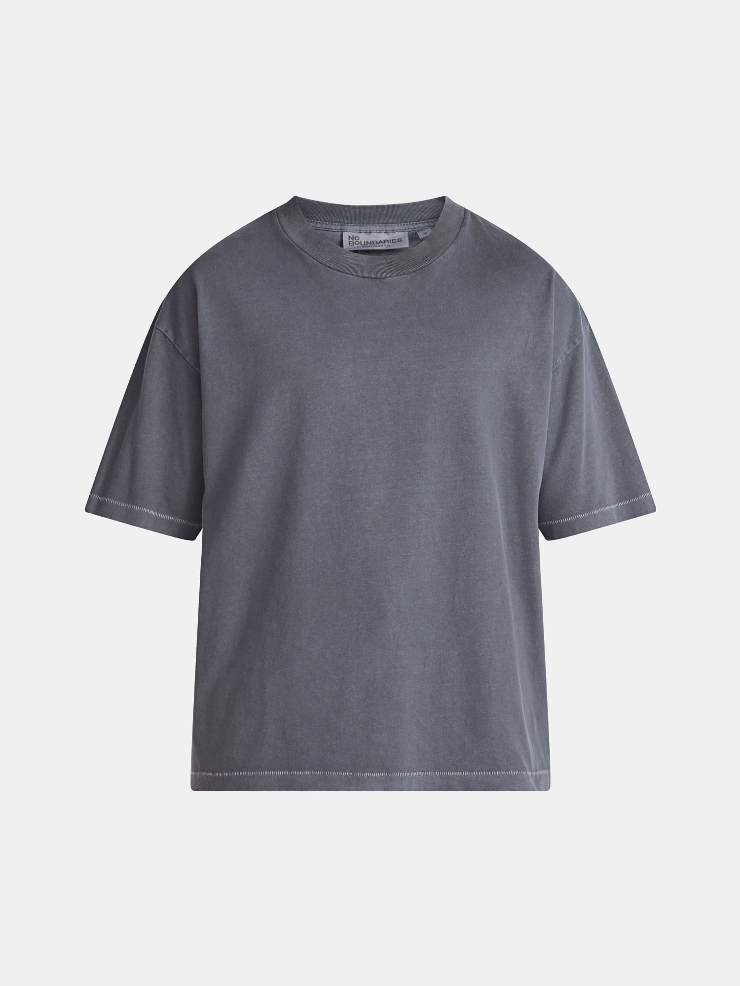 No Boundaries Cotton Oversized Cropped Tee with Short Sleeves, Men's and Big Men's XS-5XL