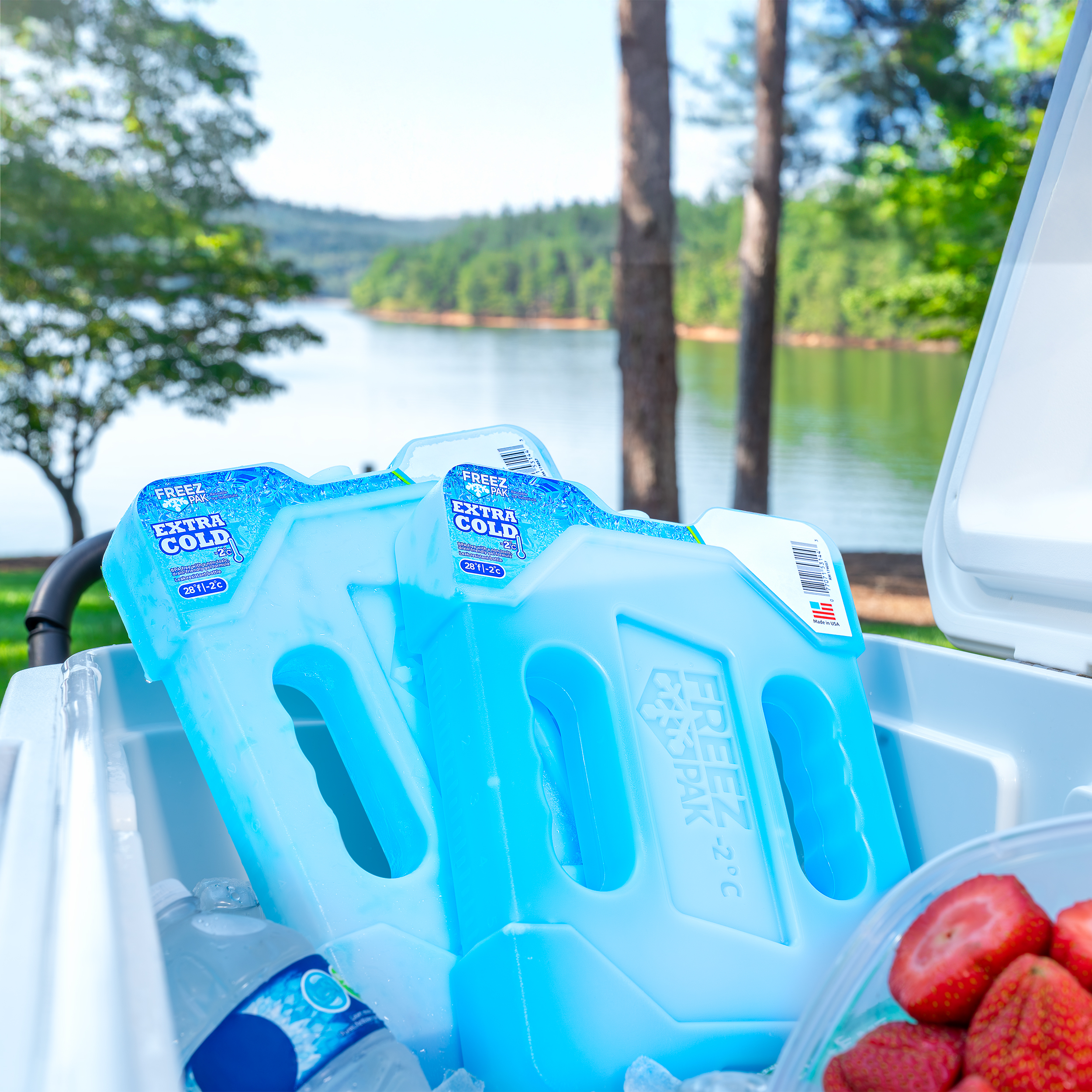 (2 pack) FREEZ PAK X-Large Extra Cold Reusable Ice Pack with Hard Shell, -2C, 4.7lbs