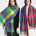 thumbnail image 2 of Bufanda de cachemira nueva de lujo para mujer, diseño de manta, chal de invierno con teselas, pashmina, bufanda, bandana, 2022, 2 of 5