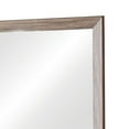 thumbnail image 3 of Mirror with Rectangle Wooden Frame and Washed Look, Brown, 3 of 6