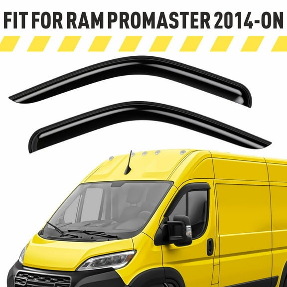 AEROGUYS Extra Durable Window Deflectors Tape-On Window Visors Rain Guards Fit for Ram ProMaster 2014-2026, Sun Visors, Wind Vent for Shades, Exterior Car Accessories - 2 pcs. AG0907