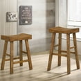 thumbnail image 3 of Furniture of America Colan Saddle Counter Stools, Medium Oak - Set of 2, 3 of 4