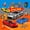 Blue Orange, variant on Castle Fairy Cartoon Racing Car Twin Sheet Sets 3pcs for Kids, Race Track Art Bedding for Bedroom, Blue Red