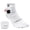 White, variant on COOLMAX Running Toe Socks, Cushioned, Athletic Quarter, Men Women