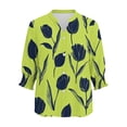 thumbnail image 4 of Jsaierl Womens 3/4 Length Sleeve Cardigans Plus Size Button Down Open Front Shirts Boho Print Petite Blouses Workout Cotton Tunic Tops S-2XL, 4 of 5