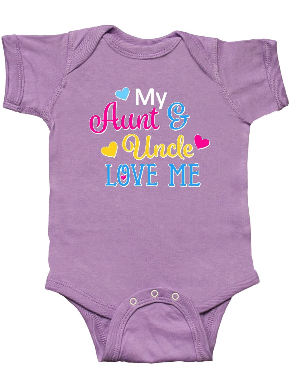 inktastic My Aunt Loves Me Painted Flowers and Hearts Long Sleeve Creeper
