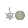 thumbnail image 3 of 14k White Gold Snowflake Two Layer Pendant Charm, 3 of 9