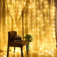 thumbnail image 4 of 3x1m 120LED impermeable barra de hielo forma luz LED cadena ventana cortina lámpara para decoración navideña interior blanco cálido enchufe UE 220V, 4 of 10