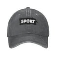 thumbnail image 1 of ZICANCN Moving Explosive Text Adjustable Baseball Cap Women , Hats for Men Adult Washed Cotton Denim Baseball Caps Fashion Deep Heather, 1 of 6