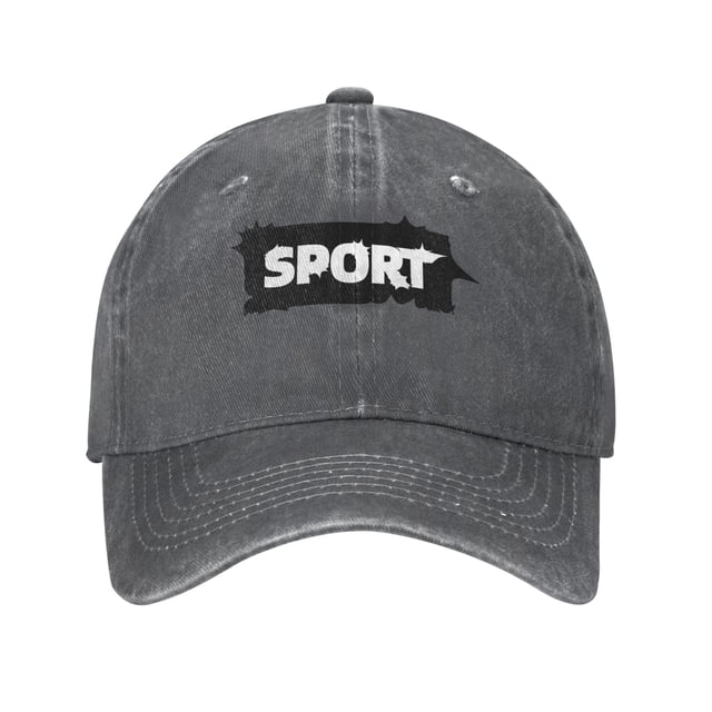 ZICANCN Moving Explosive Text Adjustable Baseball Cap Women , Hats for Men Adult Washed Cotton Denim Baseball Caps Fashion Deep Heather