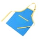 thumbnail image 3 of Delantal infantil con correa de cuello ajustable y 2 bolsillos para niños y niñas, ideal para jardinería, pintura, repostería y juegos de rol Azul cielo y amarillo, 3 of 7