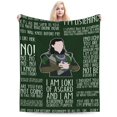 thumbnail image 1 of Manta de franela Loki, suave y acogedora manta de felpa para todas las estaciones para niños, niñas y adultos, manta cálida y ligera para sofá cama o viaje de 40 x 30 pulgadas, 1 of 8