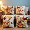 thumbnail image 4 of Lzobxe 4 Pack Halloween Pillowcases, Decorative Outdoor Cushion Cover, 45x45cm Ghost Pumpkin Throw Pillow Cover for Sofa Couch Home Party Decor, 4 of 6