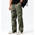 thumbnail image 2 of Men's Regular Fit Stretch Cargo Pants Outdoor Daily Wear Durable Fabric Utility Pockets S-XL, 2 of 8