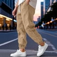 thumbnail image 2 of Men's Casual Pants Thin Pants Outdoor Fitness Running Pants Men's Small Toe Drawstring Pants Sweatpants Jogger Work Trousers, 2 of 10