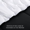 thumbnail image 5 of Aisbo Black/White Full Size Comforter Set,3-Pieces Reversible Comforter Set Soft and Lightweight,All Season Down Alternative Bed Comforter with 2 Pillow Shams, 5 of 7