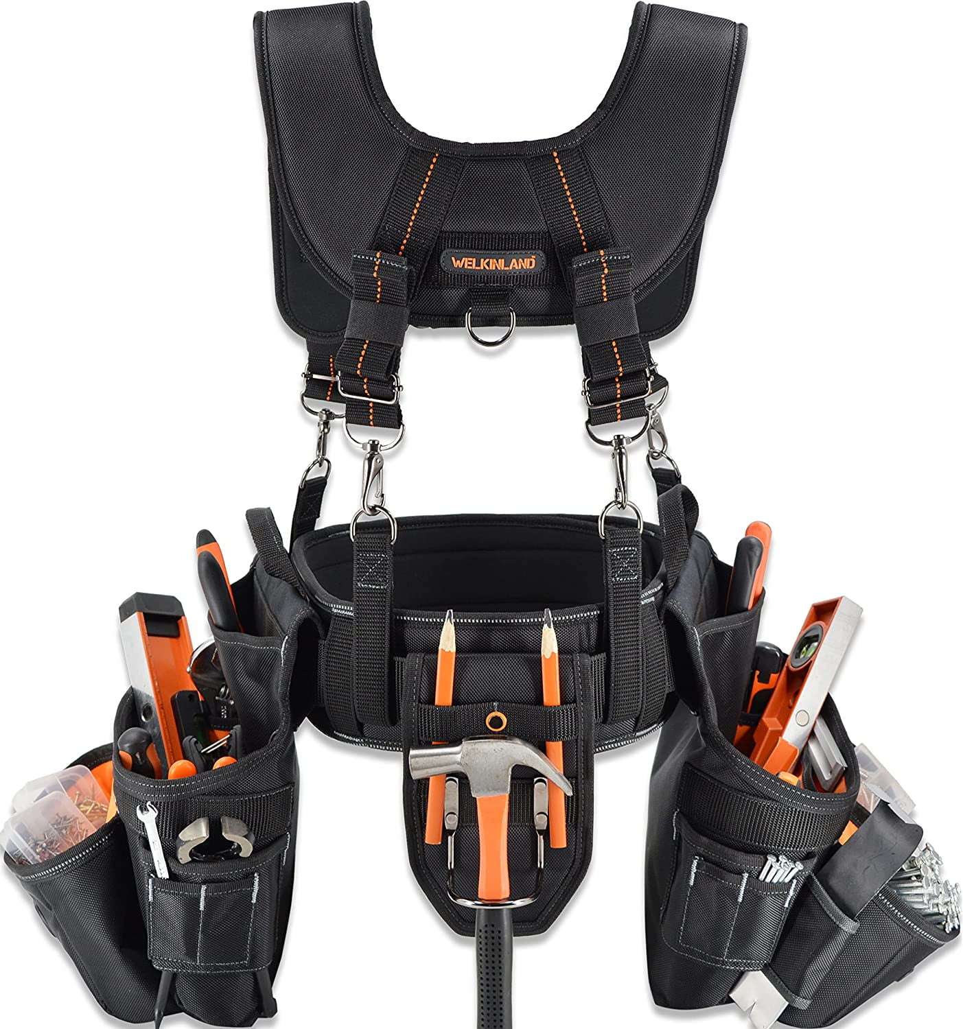 Uniidea 39Pockets Tool Belts For Men With Suspenders 4 Padded Toolbelt uniidea-39pockets-tool-belts-for-men-with-suspenders-4-padded-toolbelt