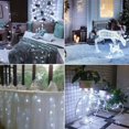 thumbnail image 4 of [Juego de 2] Luces de hadas solares, 12 m, 100 LED, guirnalda de luces solares para exteriores, 8 modos, decoración de alambre de cobre impermeable para jardín, patio, dormitorio, boda, fiesta, Navida, 4 of 5