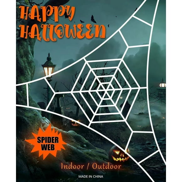 Halloween Decorations Outdoor Spider Webs Halloween Decorations Outdoor White Fake Spider Scary Haunted House Outdoor Wall Decor for Halloween Party Hanging Decorations Halloween Decorations Indoor