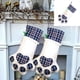 thumbnail image 3 of Medias de Navidad para mascotas, 18.0 in de poliéster y algodón para colgar medias de Navidad para fiestas de Navidad, decoraciones personalizadas, bolsa de almacenamiento para perros (azul, 1 unidad) Ormromra ZFSDFLD71, 3 of 4