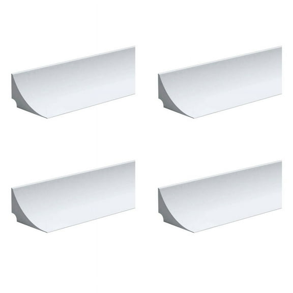 4X Water Retaining Strip Silicone Water Barrier for Sink Water Barrier for Kitchen Countertop White 60cm Long