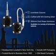 thumbnail image 2 of Gem Stone King 925 Sterling Silver Black Onyx Earrings for Women (2.18 Cttw, Gemstone Birthstone, Oval 8X6MM), 2 of 6