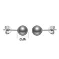 thumbnail image 5 of Sterling Silver Grey Shell Pearl Earrings--|Model code2259, 5 of 5