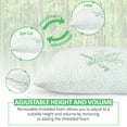 2 Pack King Size Rayon Derived from Bamboo Pillow, Shredded Memory Foam