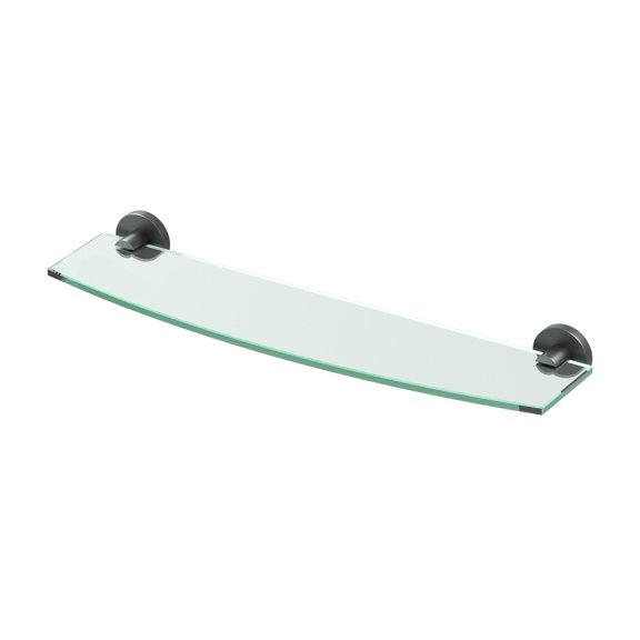 Gatco 4666MX Reveal Vanity Glass Shelf, Matte Black