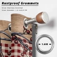 thumbnail image 6 of 1 Panel Outdoor Curtains for Patio Waterproof 54"x95" Texas Star Farmhouse Weatherproof Privacy Outsides Curtains, Rustic Red Plaid Berry Wooden Grommet Thermal Drapes for Cabana Porch Pergola, 6 of 8