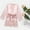 Pink, variant on Gift TIMIFIS Pinks Silk Robes for Women Plus Size Bride Bridesmaid Party Satin Bathrobe V Neck Sleepwear Loungewear Dressing Gowns with 3/4 Sleeve - Spring/Summer