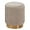 Khaki, variant on LKUPM Modern Round Velvet Ottoman Footrest Vanity Stool Khaki