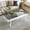 Gray+White, variant on Holaki Glass Coffee Table, Rectangle Tempered Glass Table, 2-Tier Center Table  with Clear Tempered Glass Top Metal Leg, Mordern Home Office Furniture