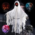 thumbnail image 4 of Fantasma colgante de Halloween con cadenas de ojos rojos LED Scary Creepy Flying Skull Ghost Control Abanopi Blanco, 4 of 7