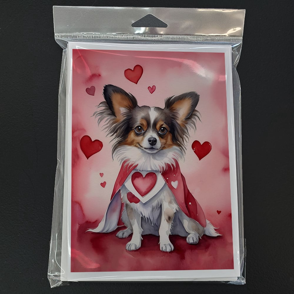 Papillon My Valentine Greeting Cards Pack of 8 7 in x 5 in